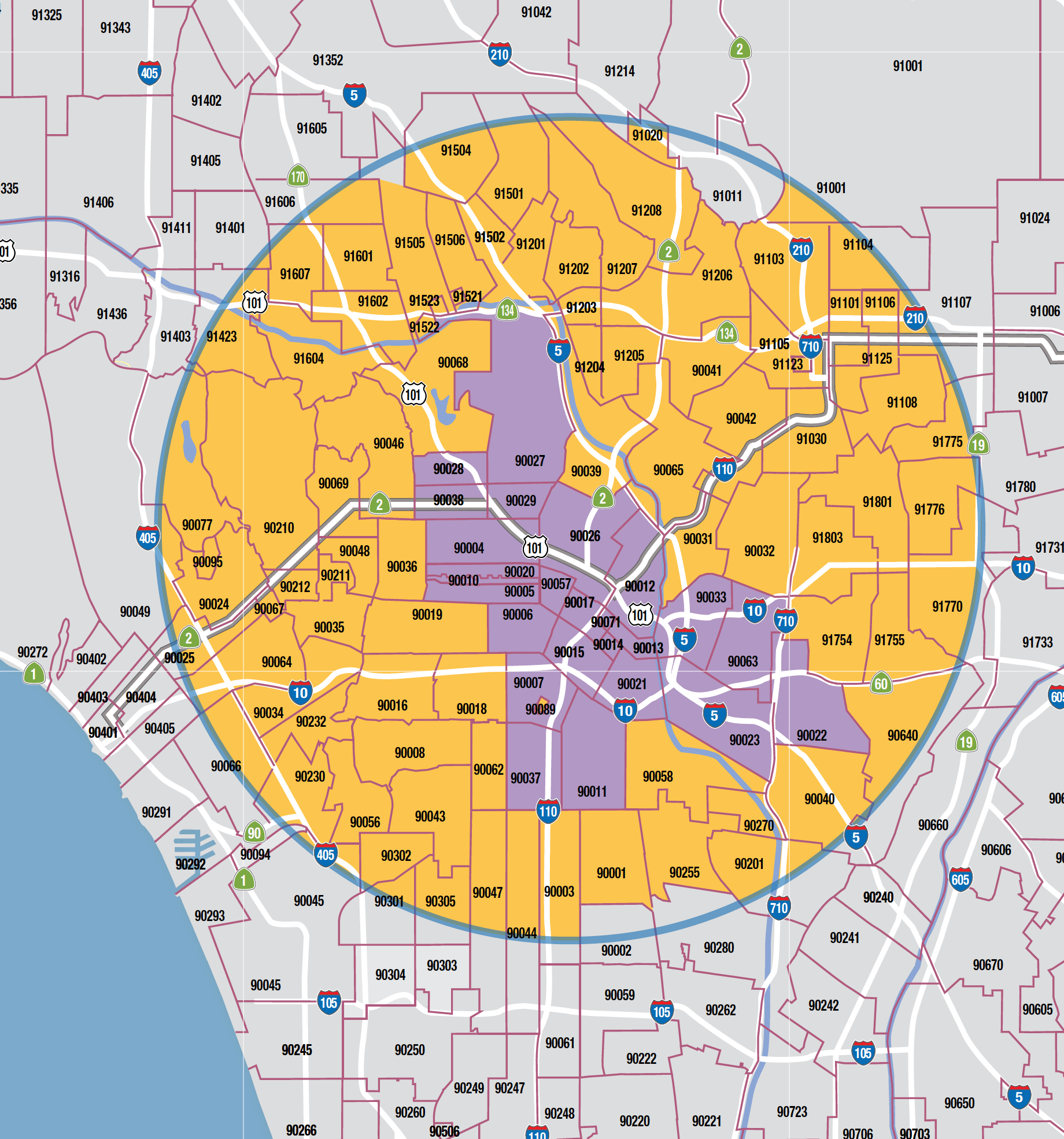 Map of Queenscare's area