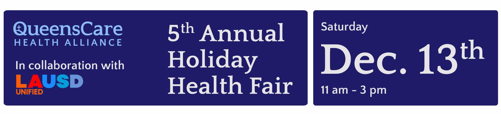 5th Annual Holiday Health Fair banner graphic