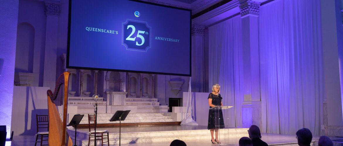 Presenter giving opening speech at documentary screening event